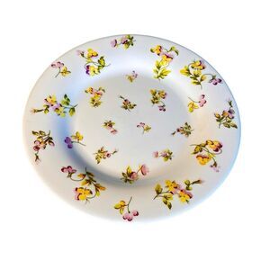 Martha Stewart Everyday France Yellow & Purple Pansies Salad Plate